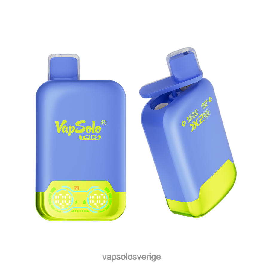 VapSolo Vape - VapSolo TWINS engångsvape R2L4XB26 blå razz lemonad & citronlime