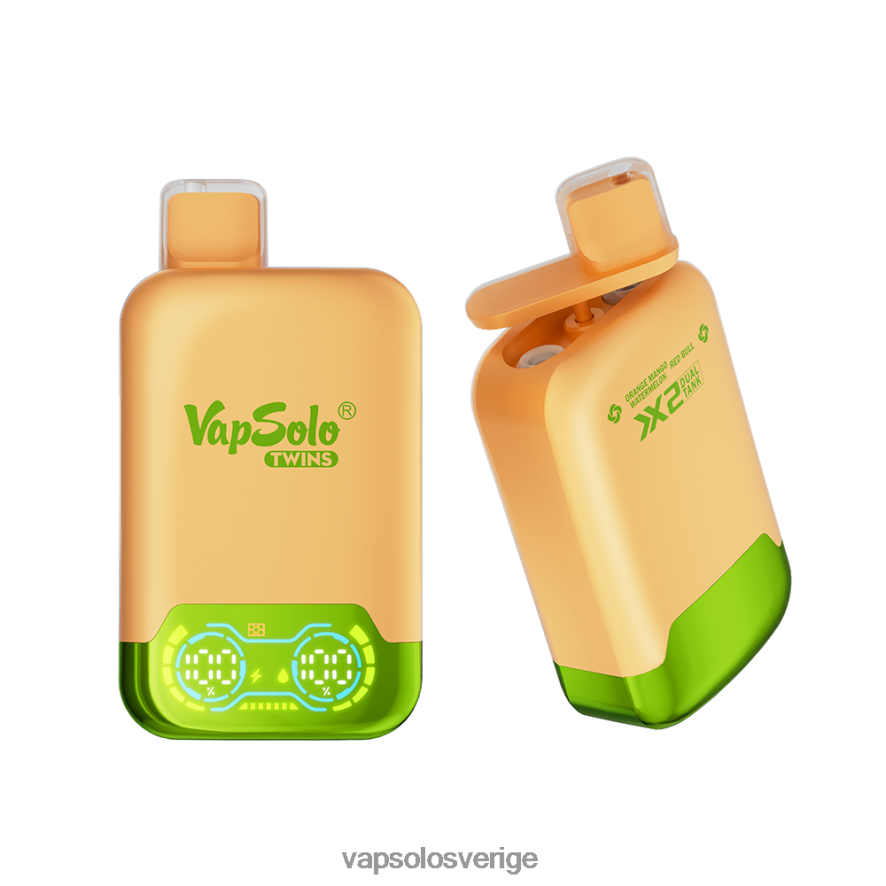 VapSolo Vape - VapSolo TWINS engångsvape R2L4XB30 orange mango vattenmelon & red bull